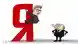 "Экс-глава Счетной палаты Алексей Кудрин" взобрался на букву "Я", напоминающую логотип "Яндекса", а "президент России Владимир Путин" с недовольным выражением лица смотрит на него - карикатура DW